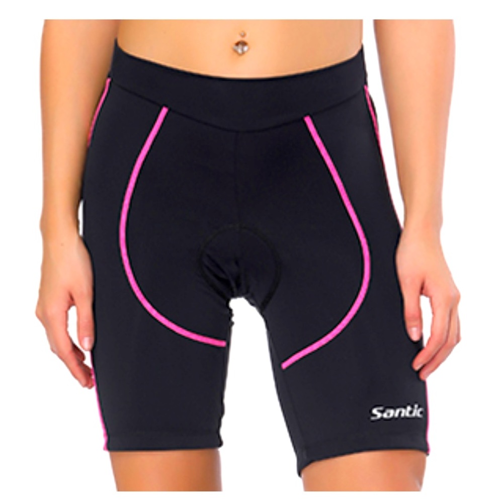 Santic Cycling Shorts for Men Women Unisex Padded Cycling Shorts Clothing